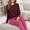 Conjunto Feminino Inverno  Feminino Adulto em Suede com Calça Legging