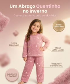 Conjunto Longo Infantil Feminino Em Freece Princess - Imagem 8